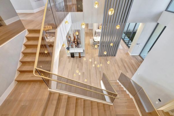 Interior, Pendant Lights, Wood Texture Flooring