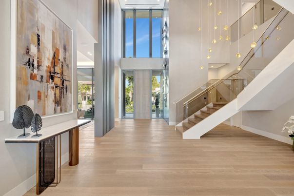 Interior, Pendant Lights, Wood Texture Flooring