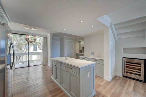 Chandelier, Interior, Kitchen, Pendant Lights, Recessed Lighting, Wood Texture Flooring