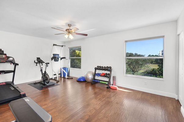Fitness Equipment, Interior, Wood Texture Flooring