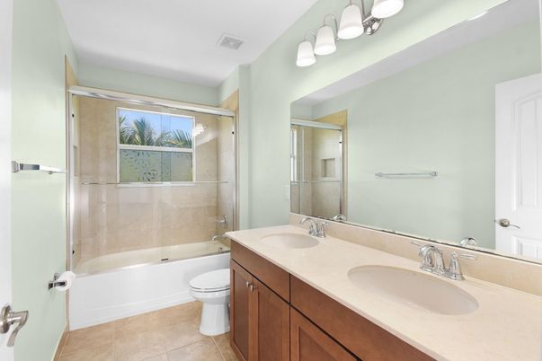 Bathroom, Dual Sink Vanities, Glass Shower, Interior