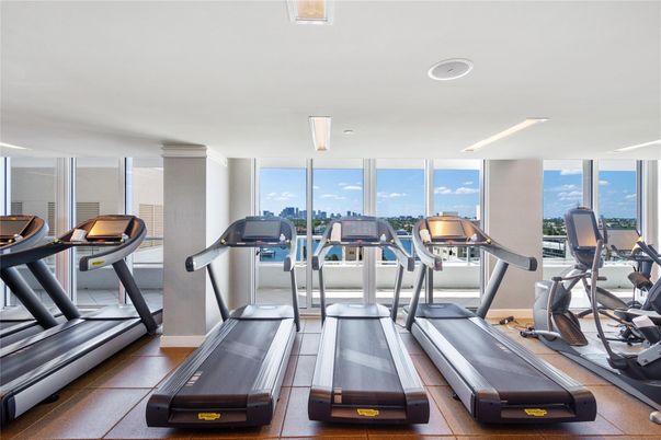 Fitness Equipment, Gym, Interior, Recessed Lighting