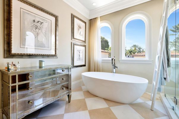 Bathroom, Free Standing Baths, Interior, Recessed Lighting