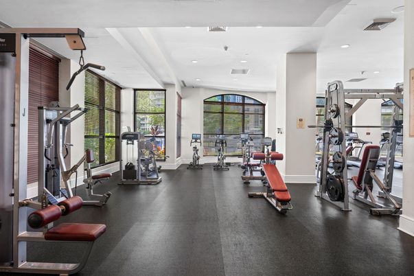 Fitness Equipment, Gym, Interior, Recessed Lighting