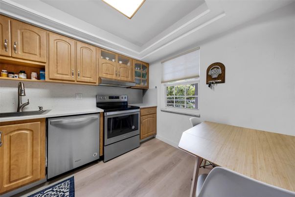 Interior, Kitchen, Wood Texture Flooring