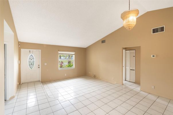 Chandelier, Empty room, Interior
