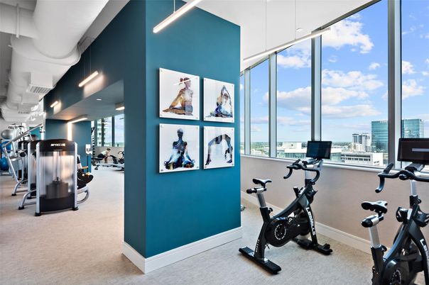 Fitness Equipment, Gym, Interior, Recessed Lighting