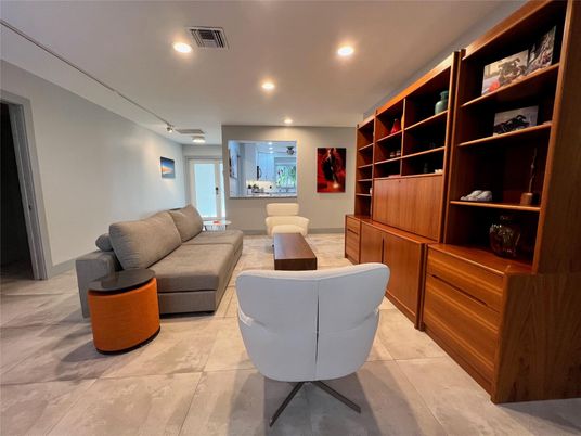 Interior, Living room, Recessed Lighting