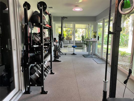 Fitness Equipment, Gym, Interior, Recessed Lighting