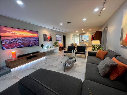 Interior, Living room, Recessed Lighting