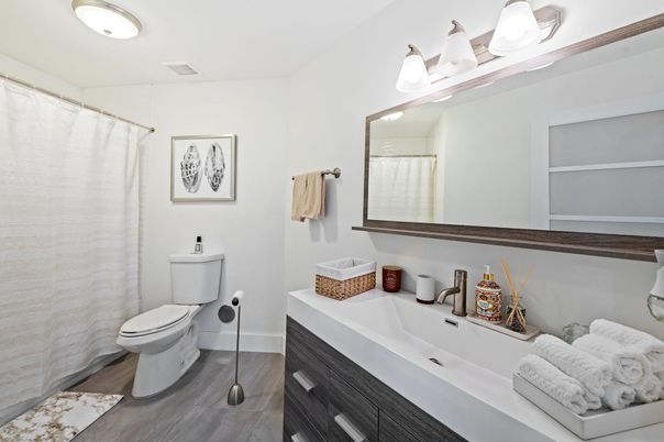 Bathroom, Interior, Wood Texture Flooring