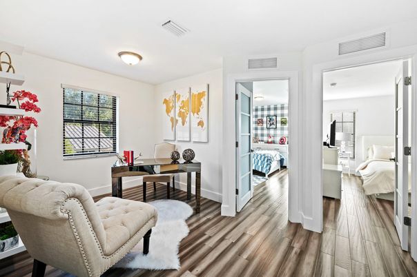 Bedroom, Home Office, Interior, Wood Texture Flooring