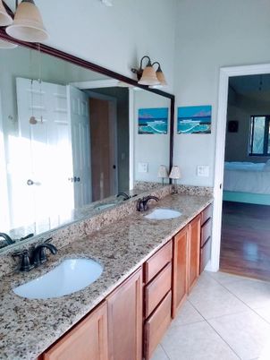 Bathroom, Dual Sink Vanities, Interior, Wood Texture Flooring