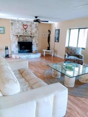 Fireplace, Interior, Living room, Stone Walls, Wood Texture Flooring