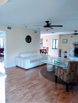 Dining room, Fireplace, Interior, Living room, Wood Texture Flooring