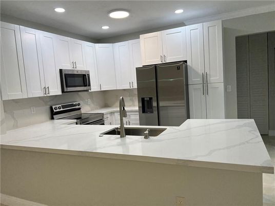 Interior, Kitchen, Recessed Lighting, Stainless Steel Appliances