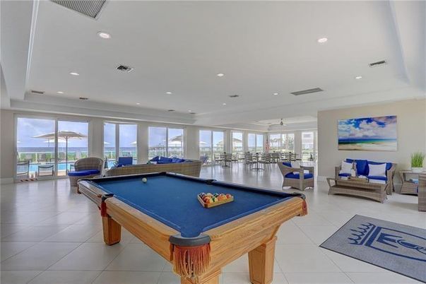 Billiard Table, Game Room, Interior, Recessed Lighting, Water