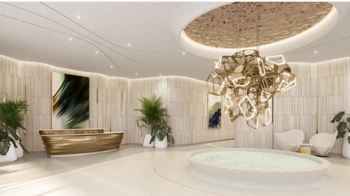 Chandelier, Interior, Recessed Lighting