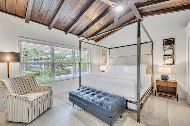 Bedroom, Interior, Wooden Beams, Wooden Ceilings
