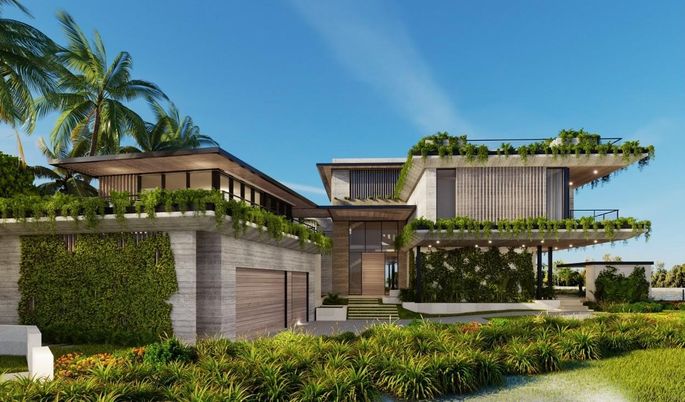 Attached, Backyard, Exterior, Facade, Modern