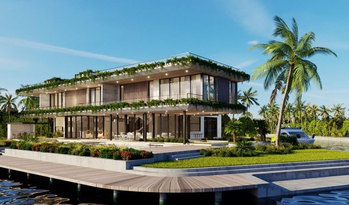 Backyard, Exterior, Facade, Modern