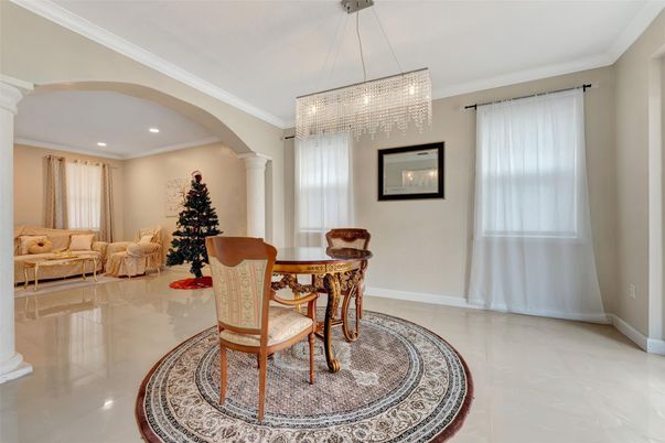 Chandelier, Dining room, Interior, Recessed Lighting