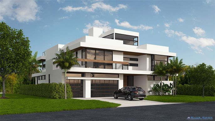 Attached, Exterior, Facade, Modern