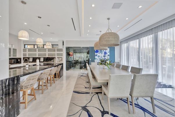 Dining room, Interior, Kitchen, Pendant Lights, Recessed Lighting
