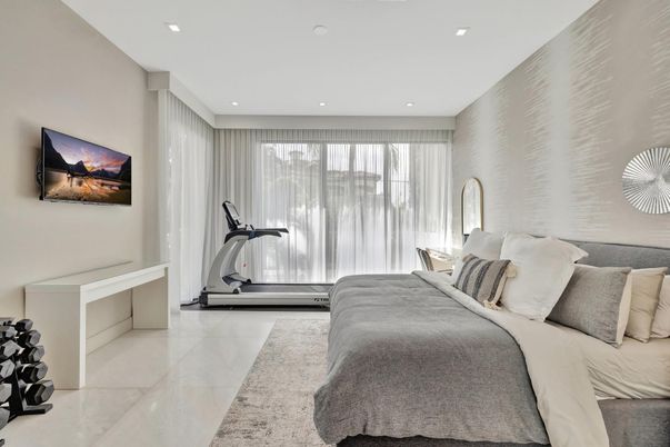 Bedroom, Fitness Equipment, Interior, Recessed Lighting