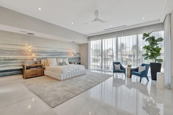 Bedroom, Interior, Pendant Lights, Recessed Lighting