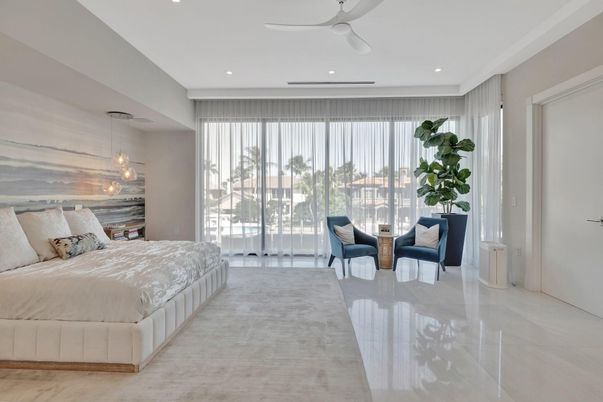 Bedroom, Interior, Pendant Lights, Recessed Lighting