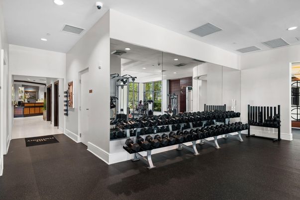 Fitness Equipment, Gym, Interior, Recessed Lighting