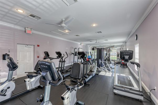 Fitness Equipment, Gym, Interior, Recessed Lighting