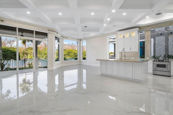 Interior, Kitchen, Marble, Recessed Lighting