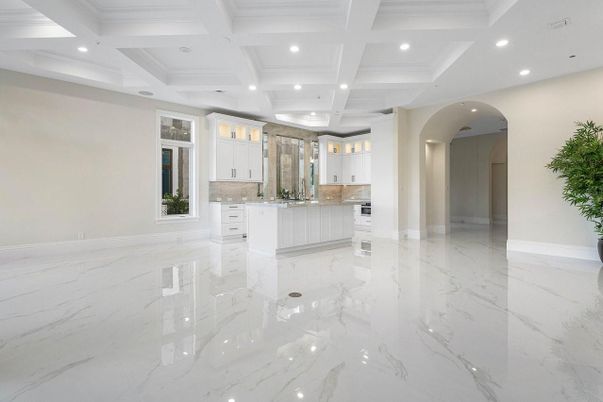Interior, Kitchen, Marble, Recessed Lighting