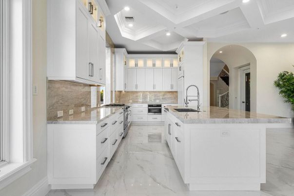 Interior, Kitchen, Marble, Recessed Lighting