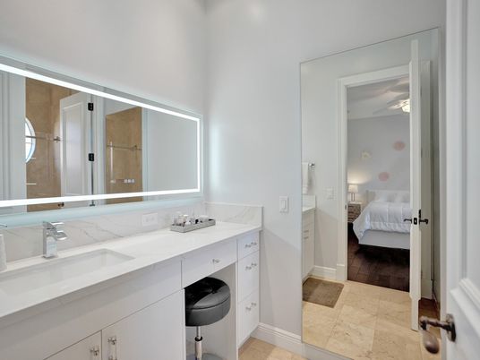 Bathroom, Bedroom, Dual Sink Vanities, Interior, Wood Texture Flooring