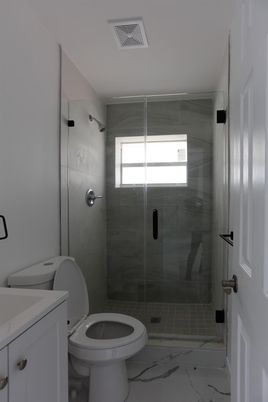 Bathroom, Glass Shower, Interior, Marble