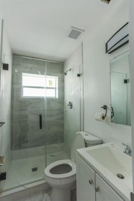 Bathroom, Glass Shower, Interior, Marble
