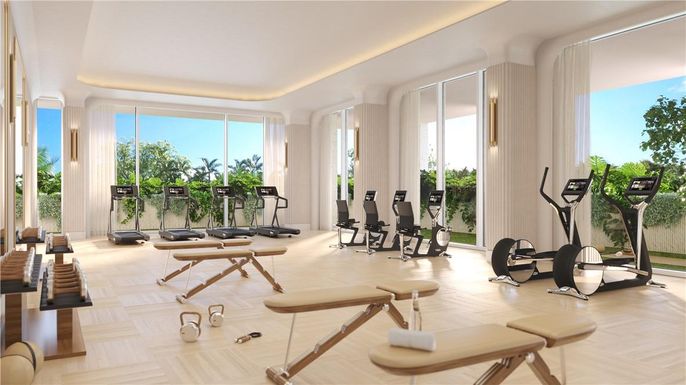Fitness Equipment, Gym, Interior, Wood Texture Flooring