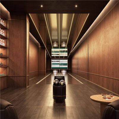 Interior, Recessed Lighting, Wood Texture Flooring, Wooden Walls