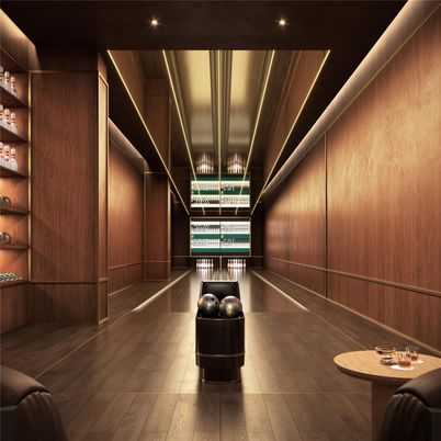 Interior, Recessed Lighting, Wood Texture Flooring, Wooden Walls