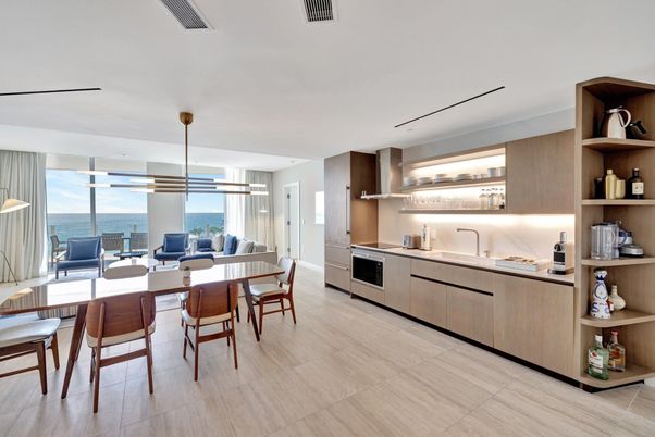 Dining room, Interior, Kitchen, Pendant Lights, Water
