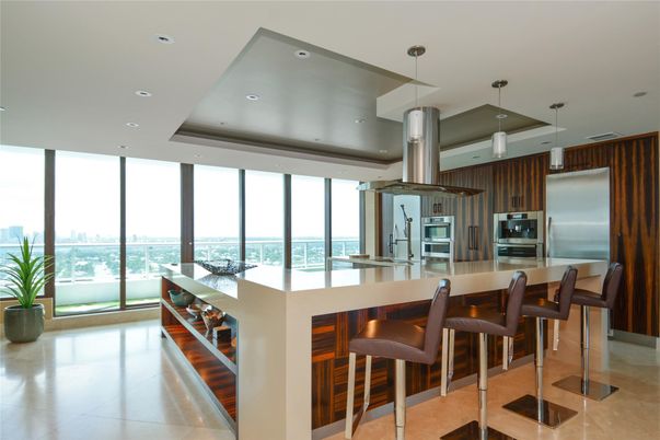 Interior, Kitchen, Pendant Lights, Recessed Lighting, Stainless Steel Appliances, Water