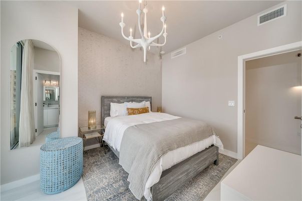 Bedroom, Chandelier, Interior