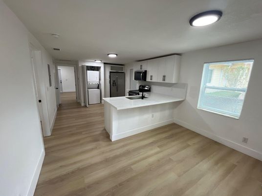 Interior, Kitchen, Wood Texture Flooring