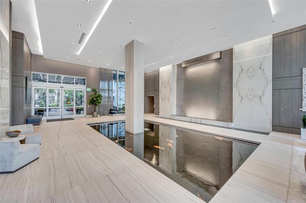 Interior, Marble Walls, Pool, Recessed Lighting