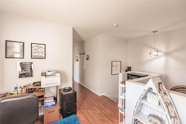 Home Office, Interior, Pendant Lights, Wood Texture Flooring