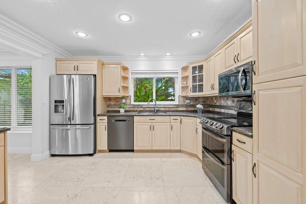 Interior, Kitchen, Recessed Lighting, Stainless Steel Appliances