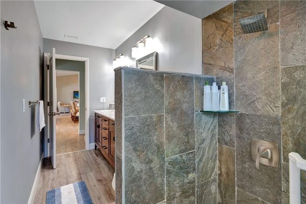 Bathroom, Interior, Wood Texture Flooring